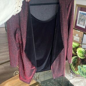 Vintage shimmery red blouse